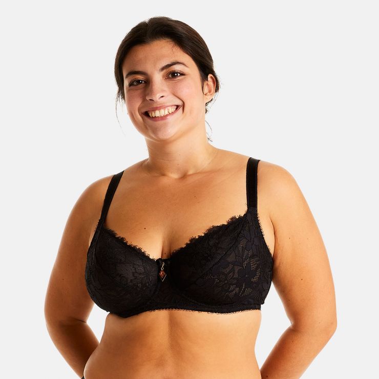 Soutien-gorge à armatures grand maintien noir Shaker