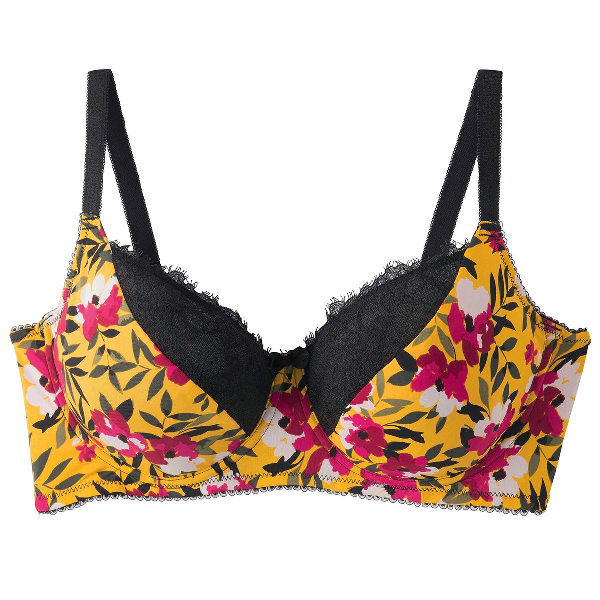 Pomm'Poire Soutien-gorge à armatures grand maintien jaune Shaker