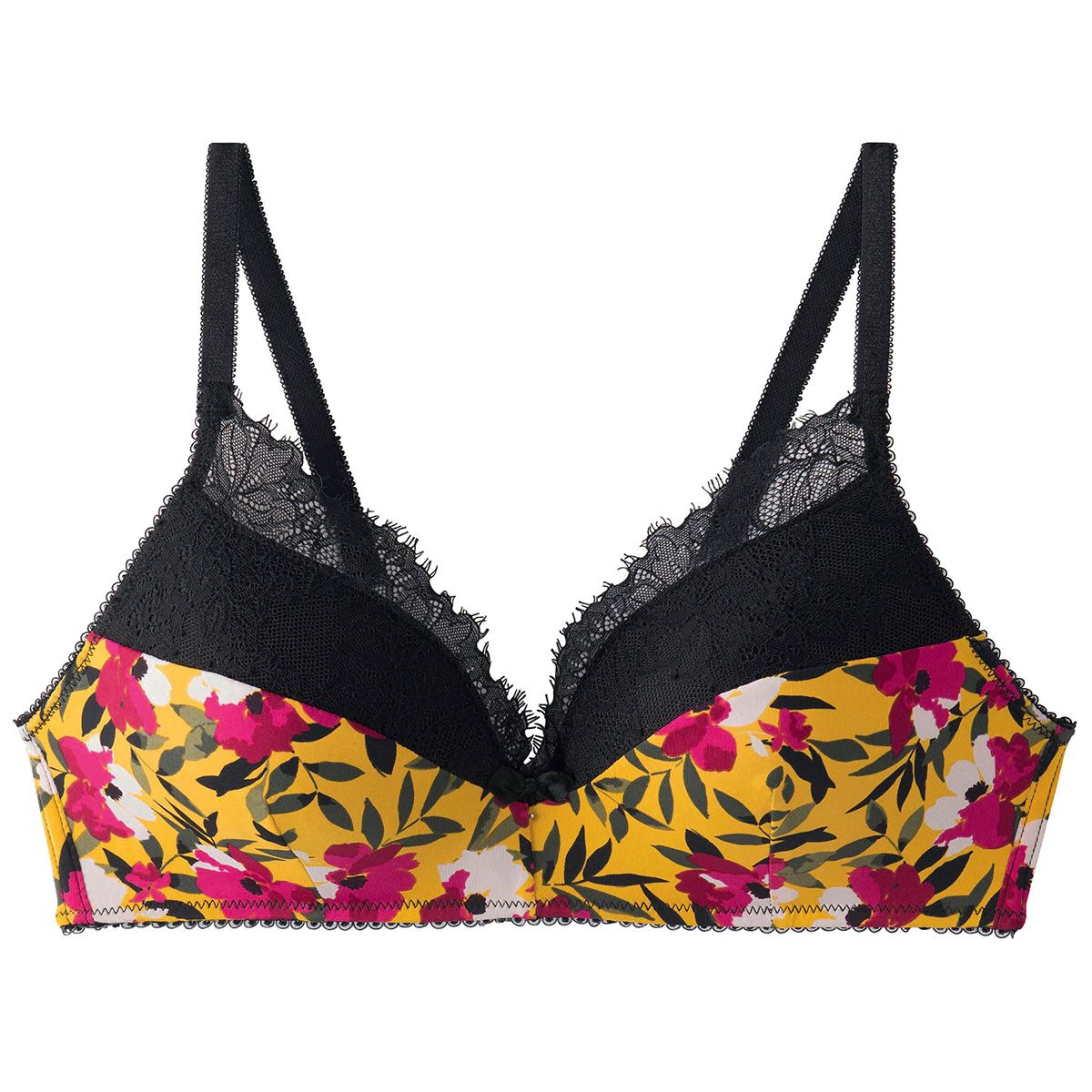 Soutien-gorge sans armatures coque souple jaune Shaker