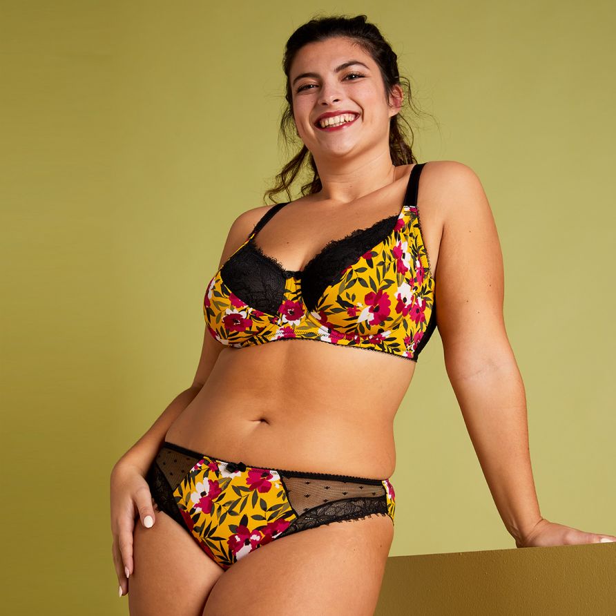 Soutien-gorge à armatures grand maintien jaune Shaker