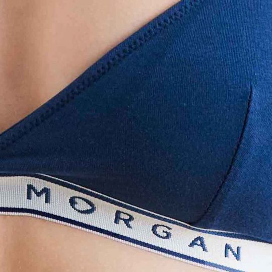 Soutien-gorge triangle coques amovibles bleu Isa