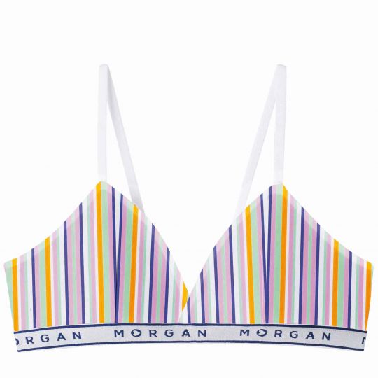 Soutien-gorge triangle coques amovibles multicolore Isa