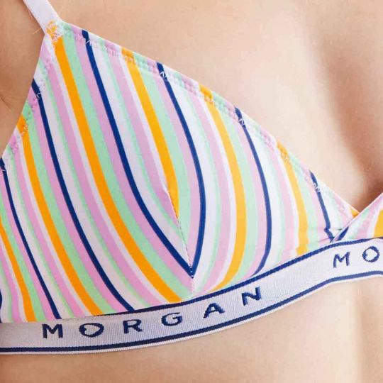 Soutien-gorge triangle coques amovibles multicolore Isa