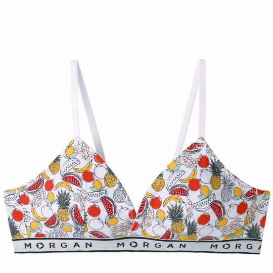 Soutien-gorge triangle coques amovibles rouge Isa