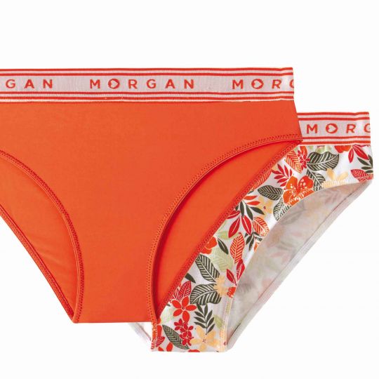Lot de 2 slips orange Inès