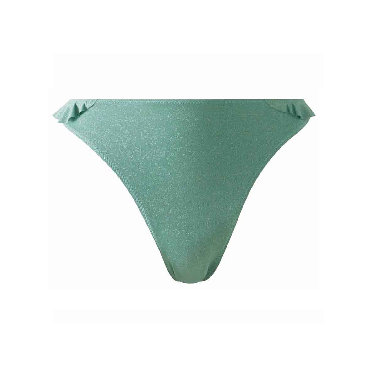 Slip de bain tanga vert CARNAVAL