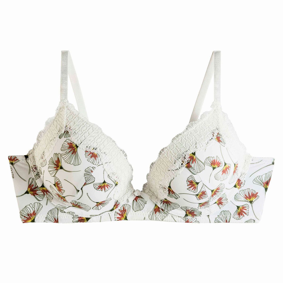 Soutien-gorge ampliforme coque moulée multico/ivoire Eglantine