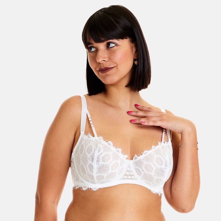 Soutien-gorge à armatures grand maintien blanc Imprévisible