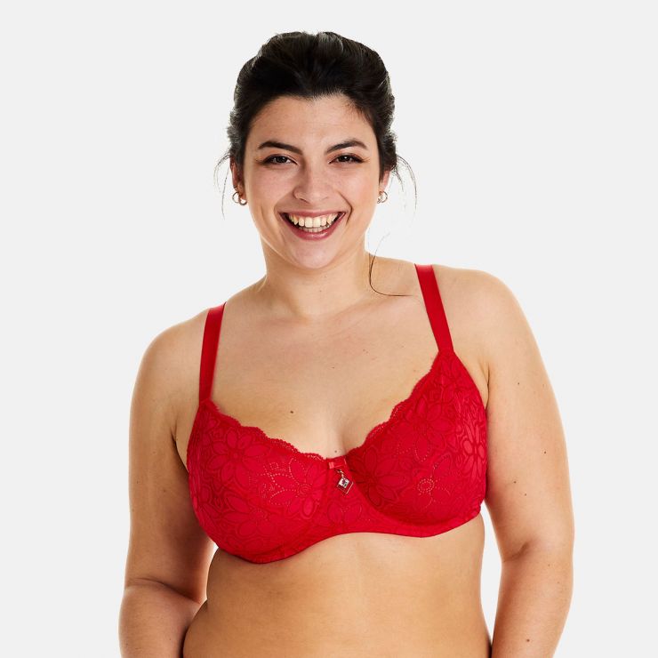 Soutien-gorge à armatures grand maintien rouge Univers