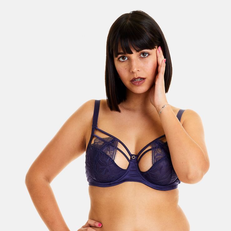 Soutien-gorge à armatures grand maintien bleu Diabolique