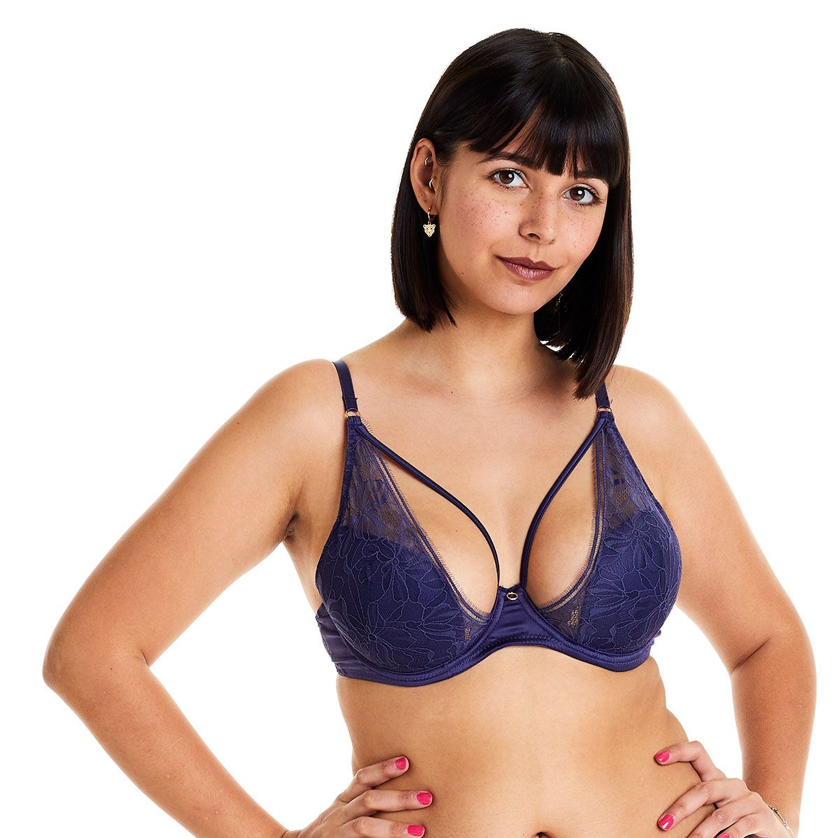 Pomm'Poire Soutien-gorge ampliforme coque moulée bleu Diabolique