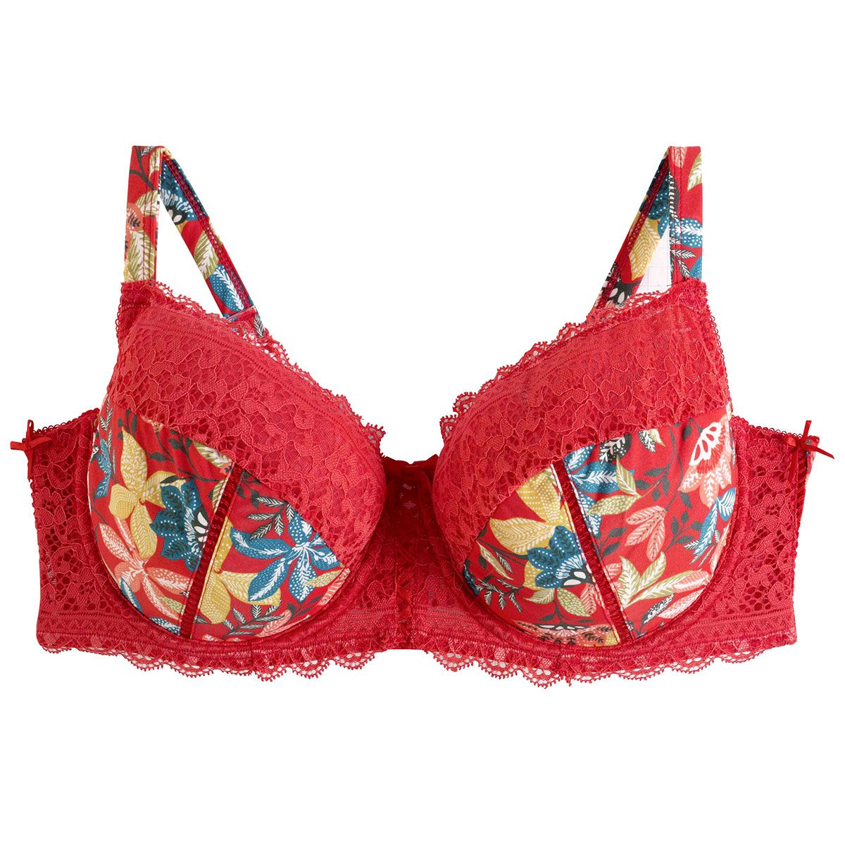 Soutien-gorge à armatures grand maintien rouge/jaune Elena - Pomm'Poire - Modalova