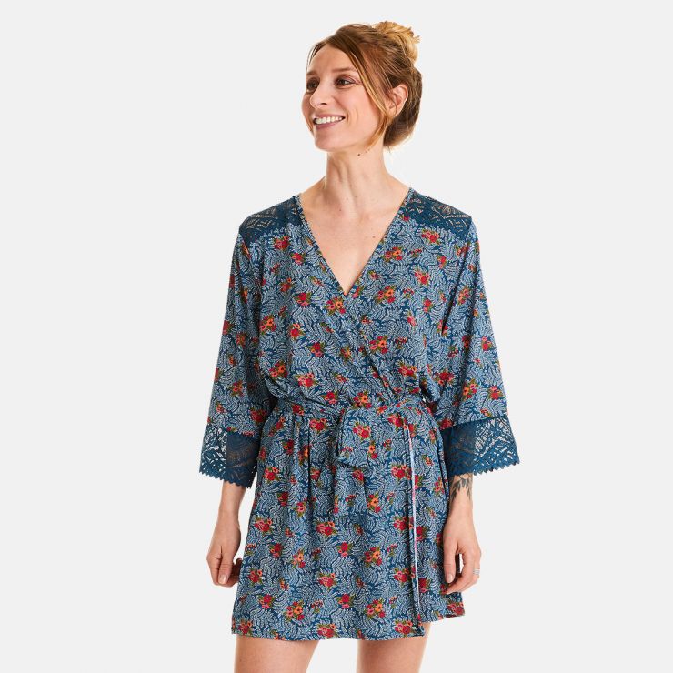 Kimono multico bleu Paprika