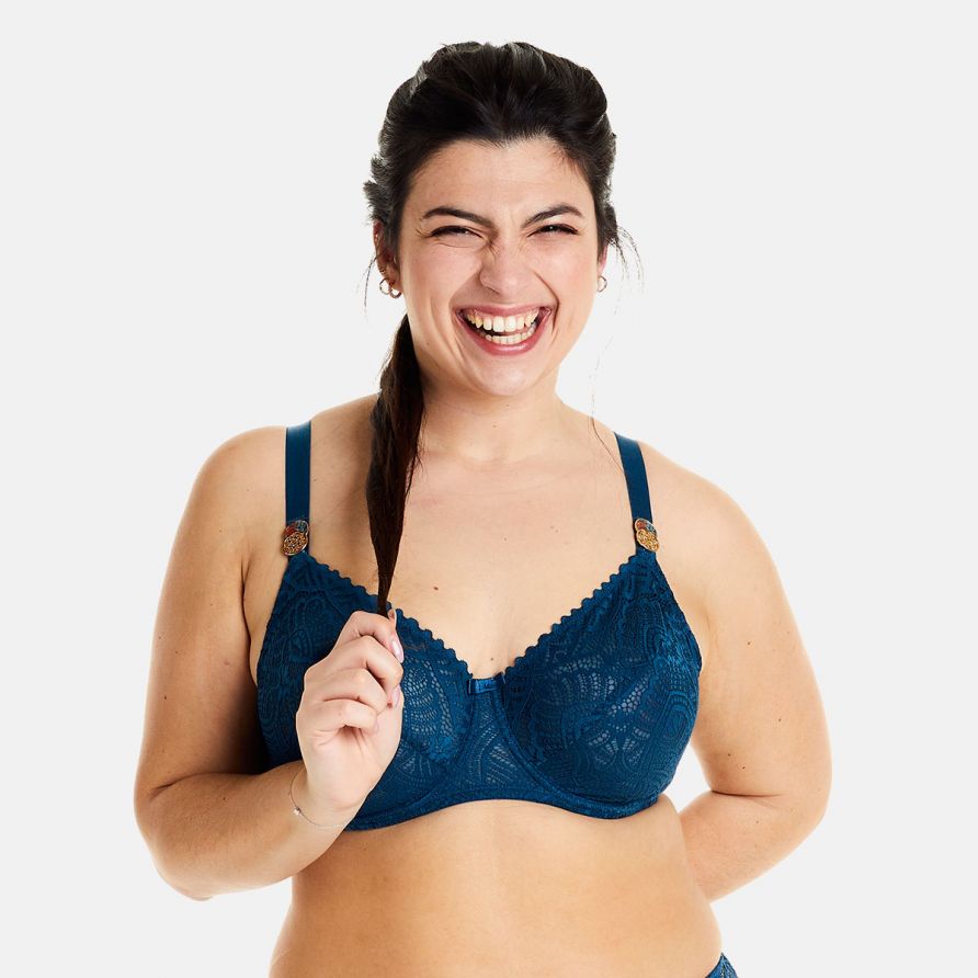 Soutien-gorge à armatures grand maintien bleu Paprika