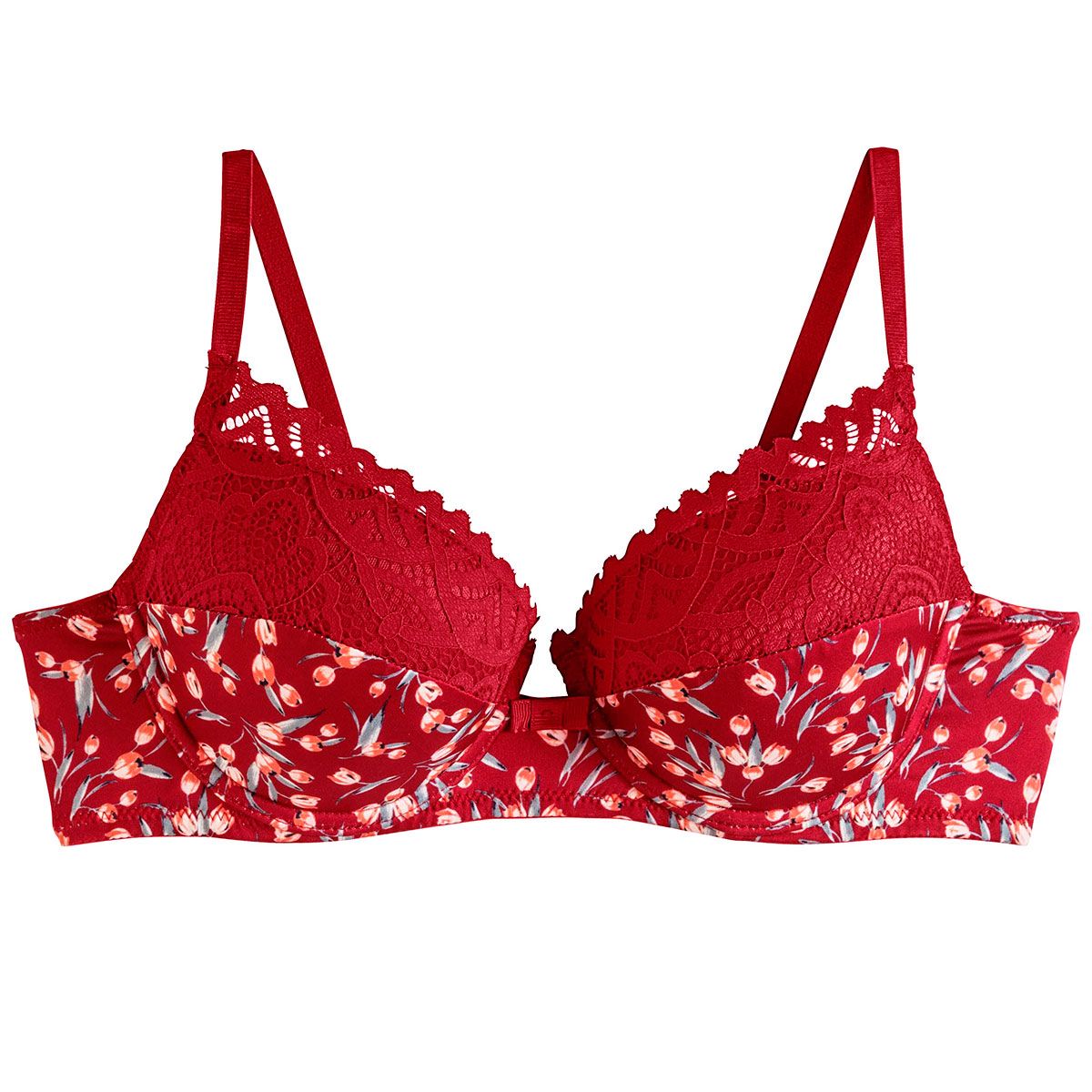 Soutien-gorge ampliforme coque moulée rouge Paprika - Pomm'Poire - Modalova