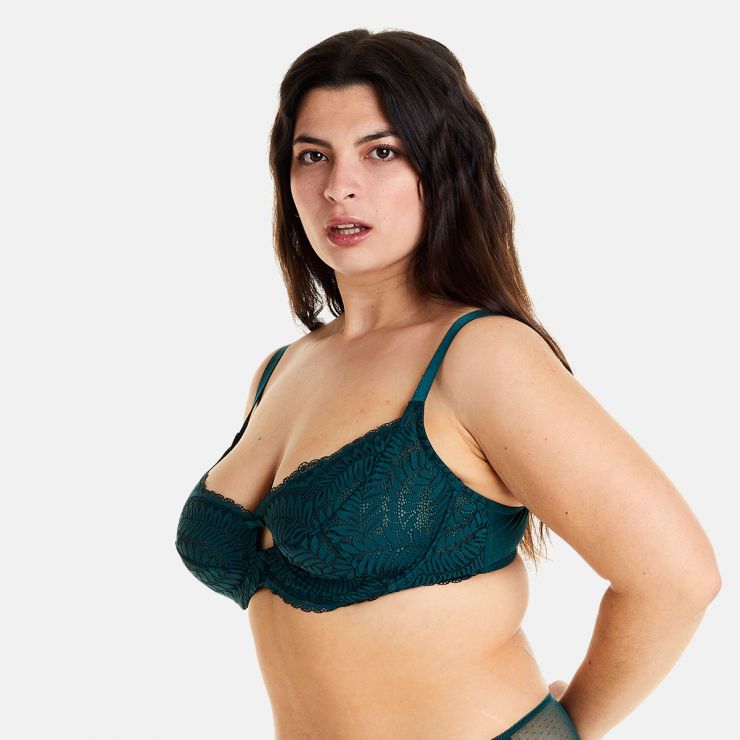 Soutien-gorge à armatures grand maintien vert Ivresse