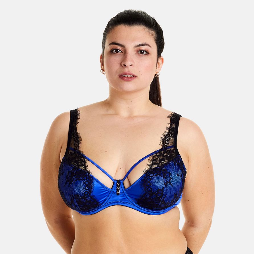 Soutien-gorge à armatures grand maintien bleu Illégal