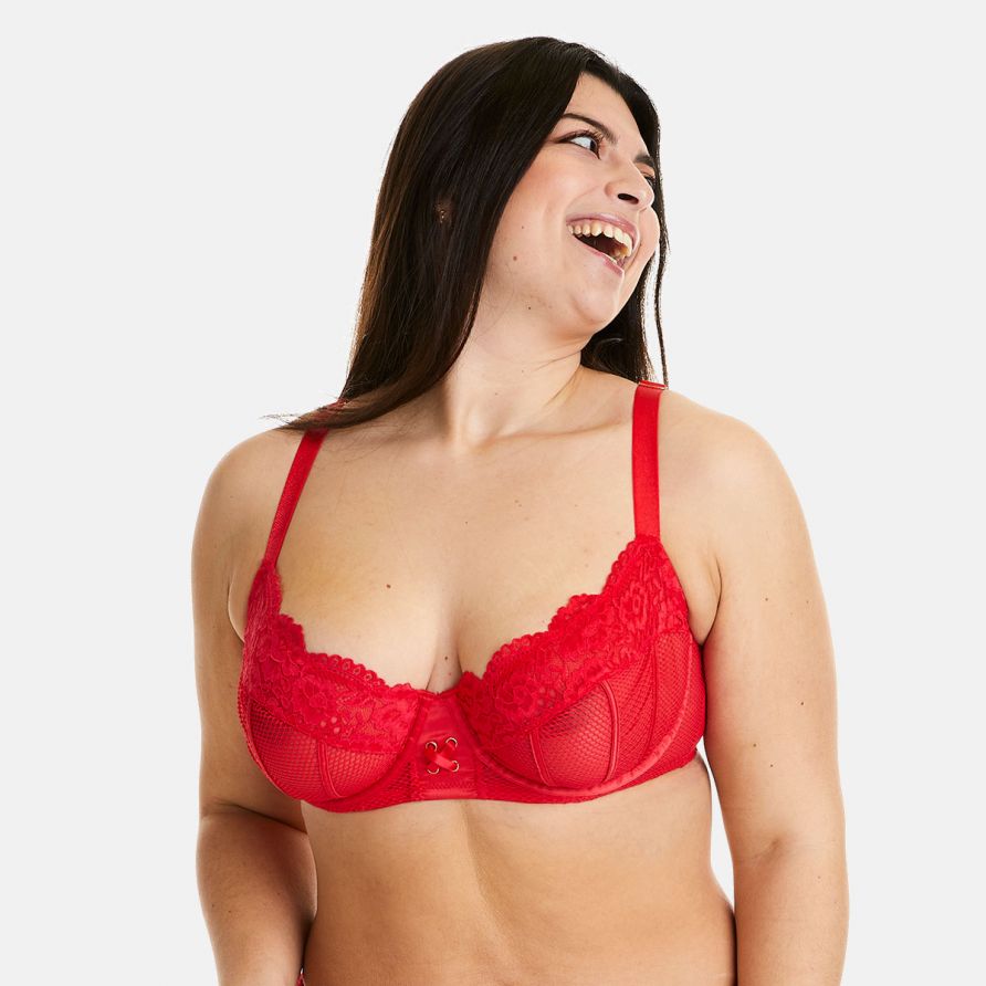 Soutien-gorge à armatures grand maintien rouge Comic Strip