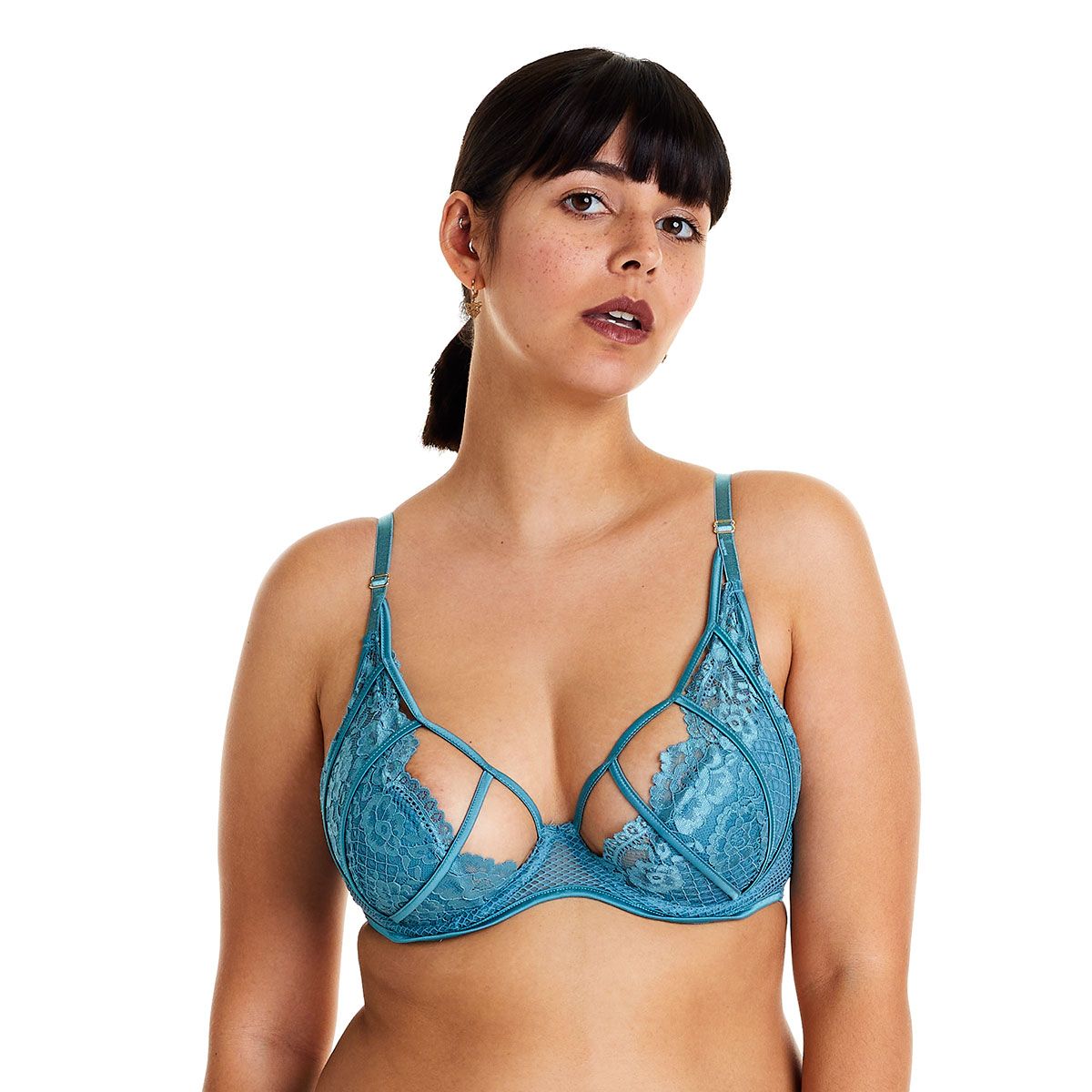 Pomm'Poire Soutien-gorge ampliforme coque moulée bleu Voltige