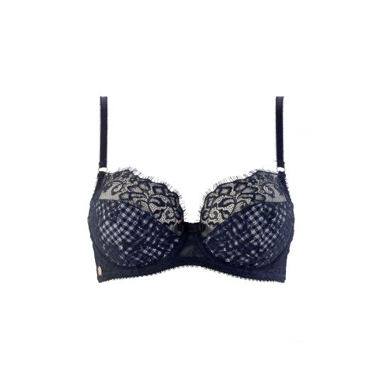 Soutien-gorge armature bleu marine Magazine