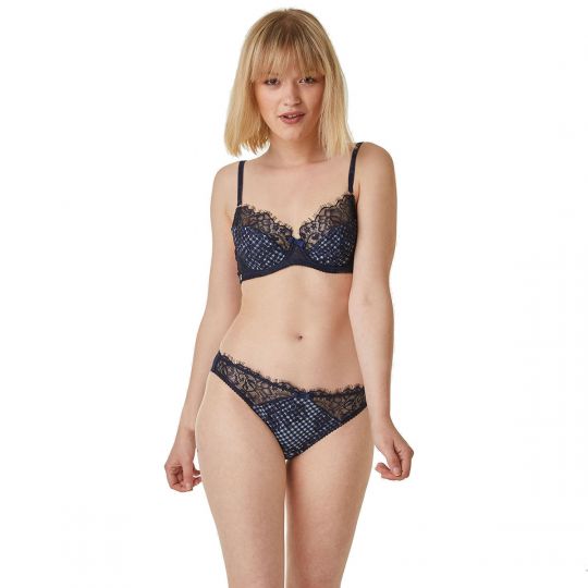 Soutien-gorge armature bleu marine Magazine
