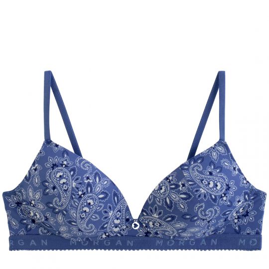 Soutien-gorge sans armatures souple bleu Gaby