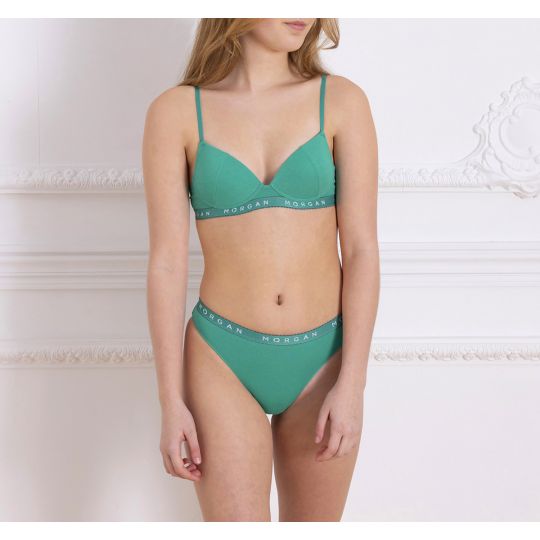 Soutien-gorge sans armatures souple vert Gaby
