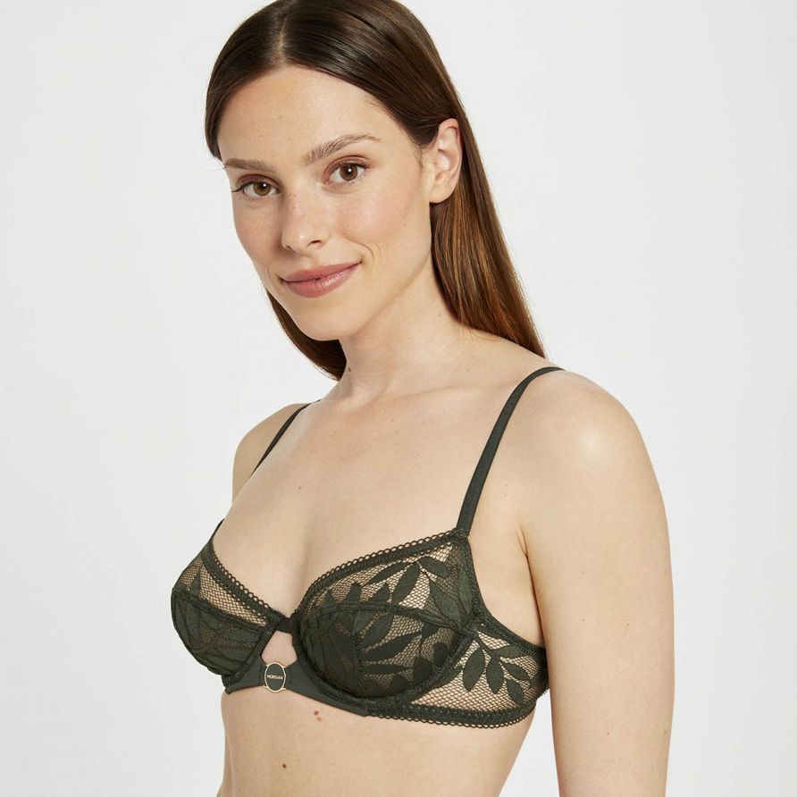 Soutien-gorge armature kaki Lina