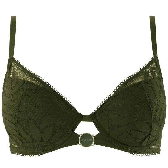 Soutien-gorge ampliforme coque moulée kaki Lina