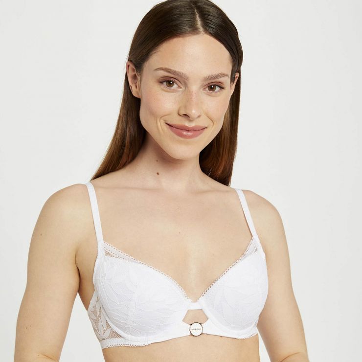 Soutien-gorge ampliforme coque moulée blanc Lina