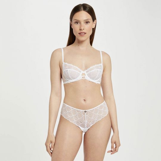 Shorty blanc Justine dentelle