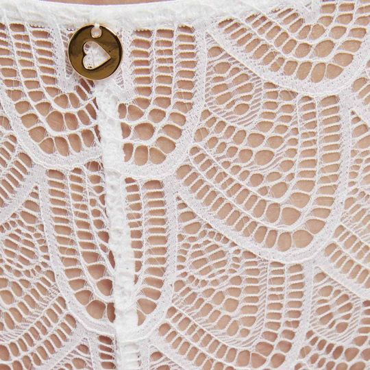 Shorty blanc Justine dentelle