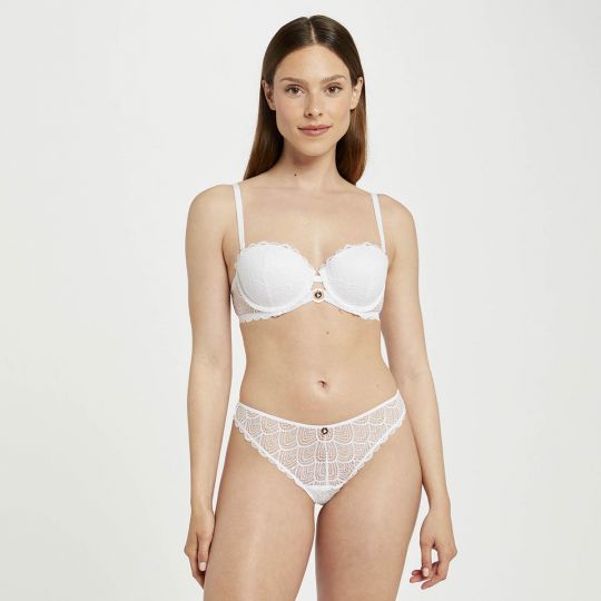 Tanga blanc Justine dentelle