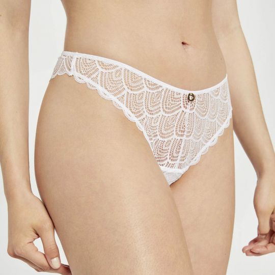 Tanga blanc Justine dentelle