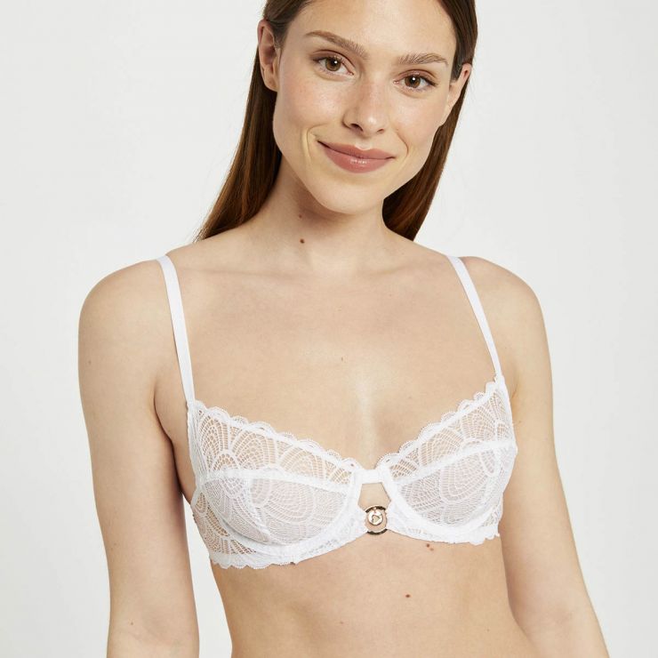 Soutien-gorge armature blanc Justine dentelle