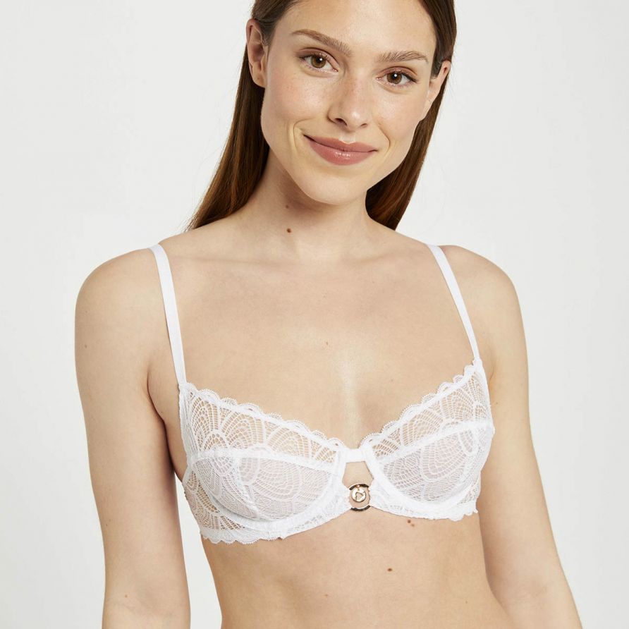 Soutien-gorge armature blanc Justine dentelle