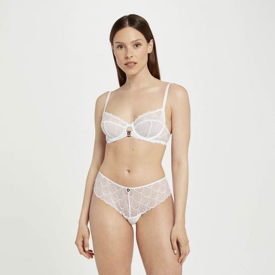 Soutien-gorge armature blanc Justine dentelle