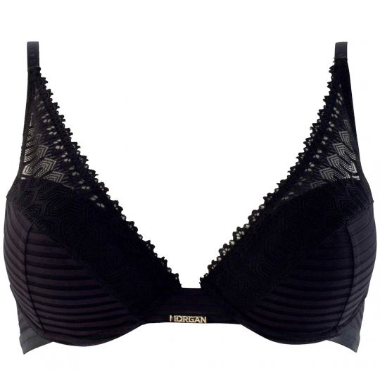 Soutien-gorge ampliforme coque moulée noir Célia