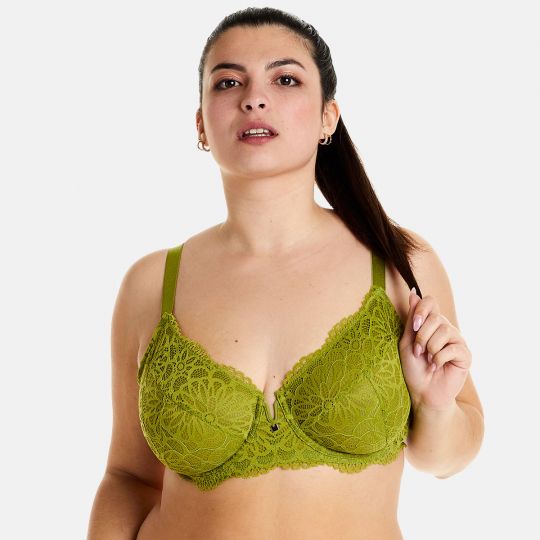 Soutien-gorge à armatures vert Fougère