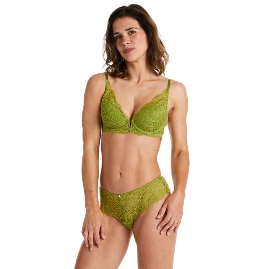 Soutien-gorge ampliforme coque moulée vert Fougère