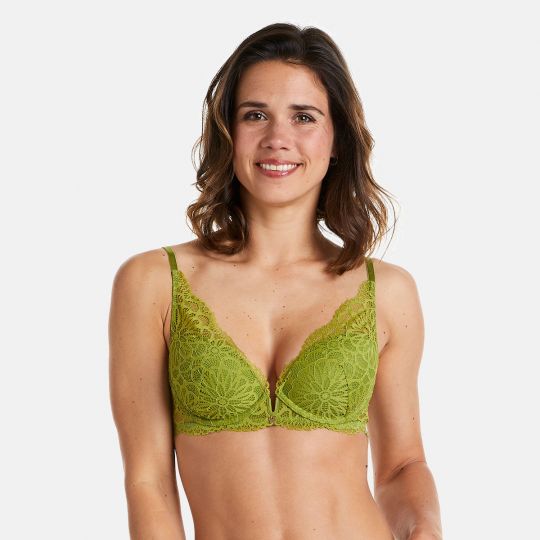 Soutien-gorge ampliforme coque moulée vert Fougère