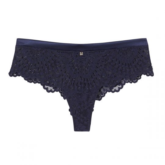 Shorty tanga bleu marine Ipomée