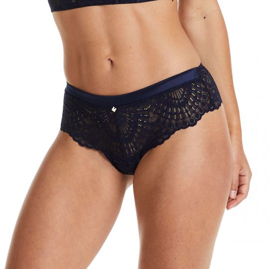 Shorty tanga bleu marine Ipomée