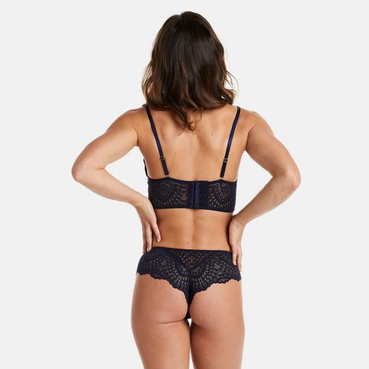 Soutien-gorge à armatures bleu marine Ipomée