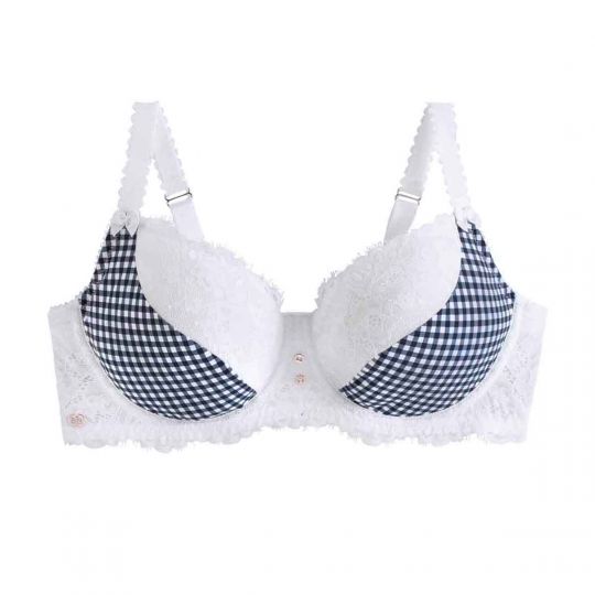 Soutien-gorge armature grand maintien bleu marine Embellie