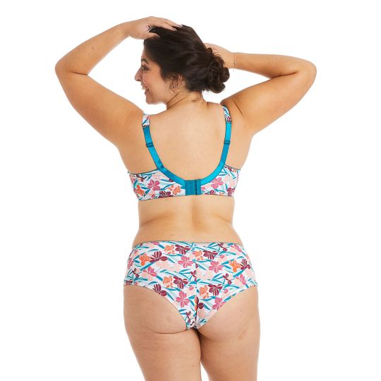 Soutien-gorge à armatures grand maintien turquoise/rose Eva
