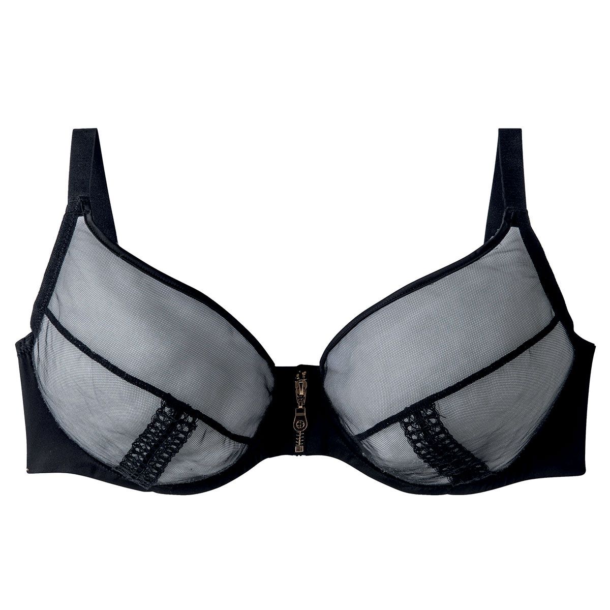 Soutien-gorge à armatures grand maintien noir Cats Eyes