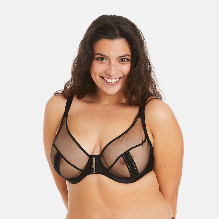 Soutien-gorge à armatures grand maintien noir Cats Eyes