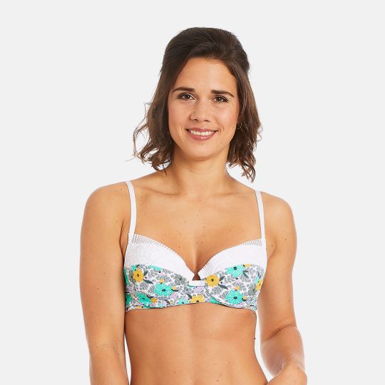 Soutien-gorge ampliforme coque moulée multico blanc Roulotte