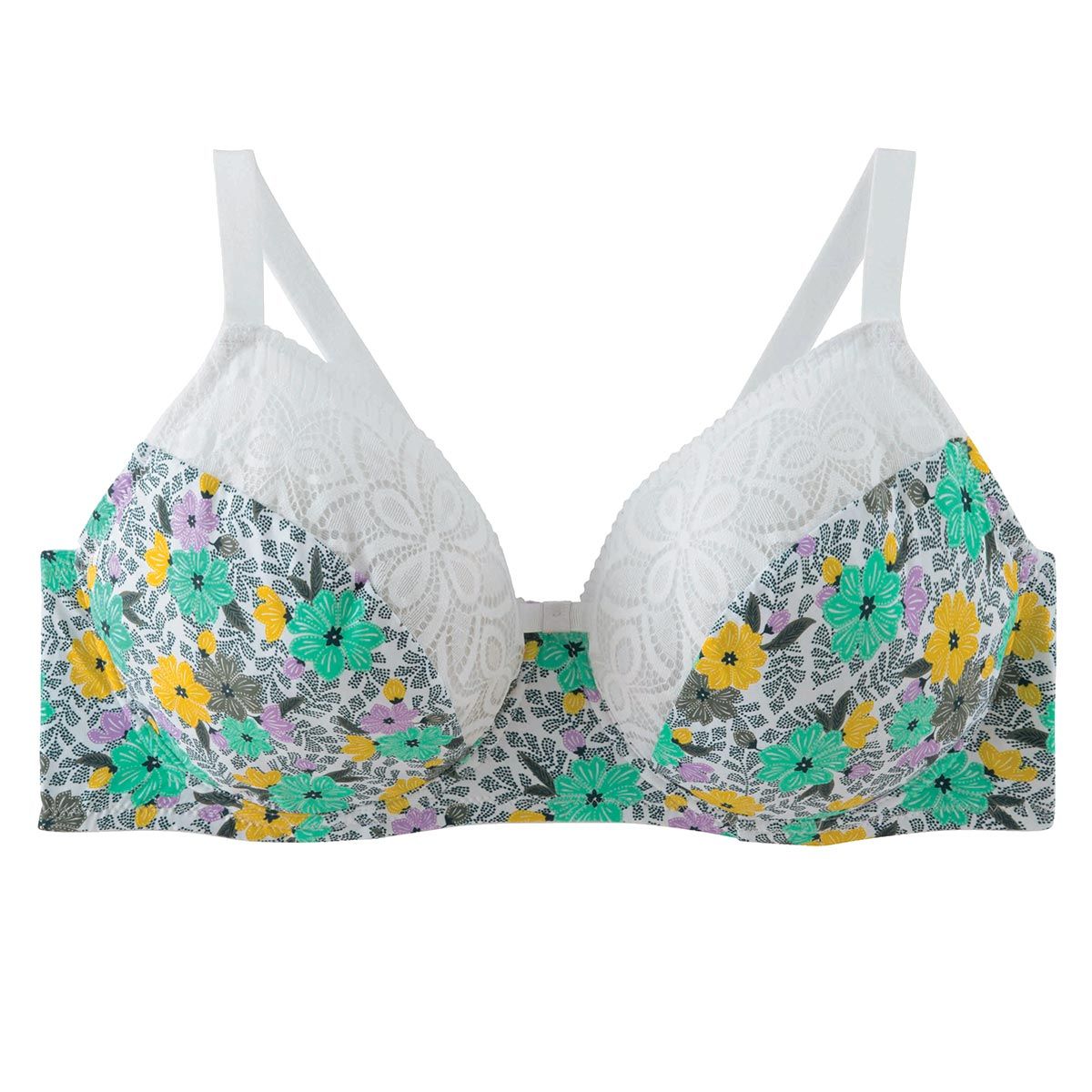 Pomm'Poire Soutien-gorge à armatures grand maintien multico blanc Roulotte